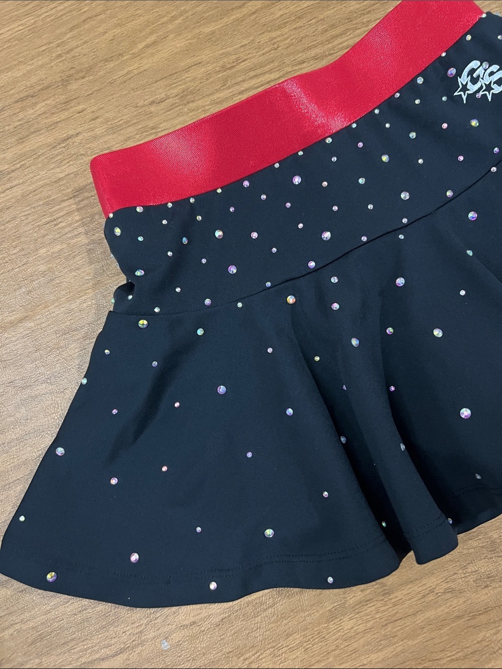 Glitter Starz cheer skirt black/red size JXS - Picture 2 of 8